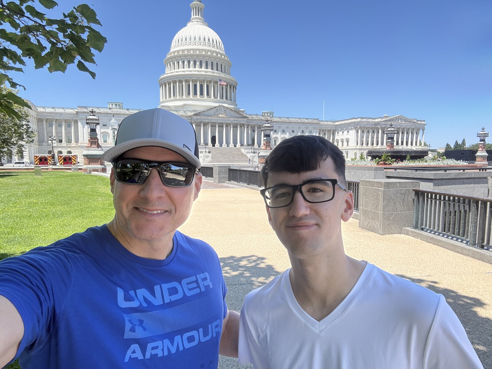 Mike and Zach, a father-and-son selfie at the U.S. Capitol