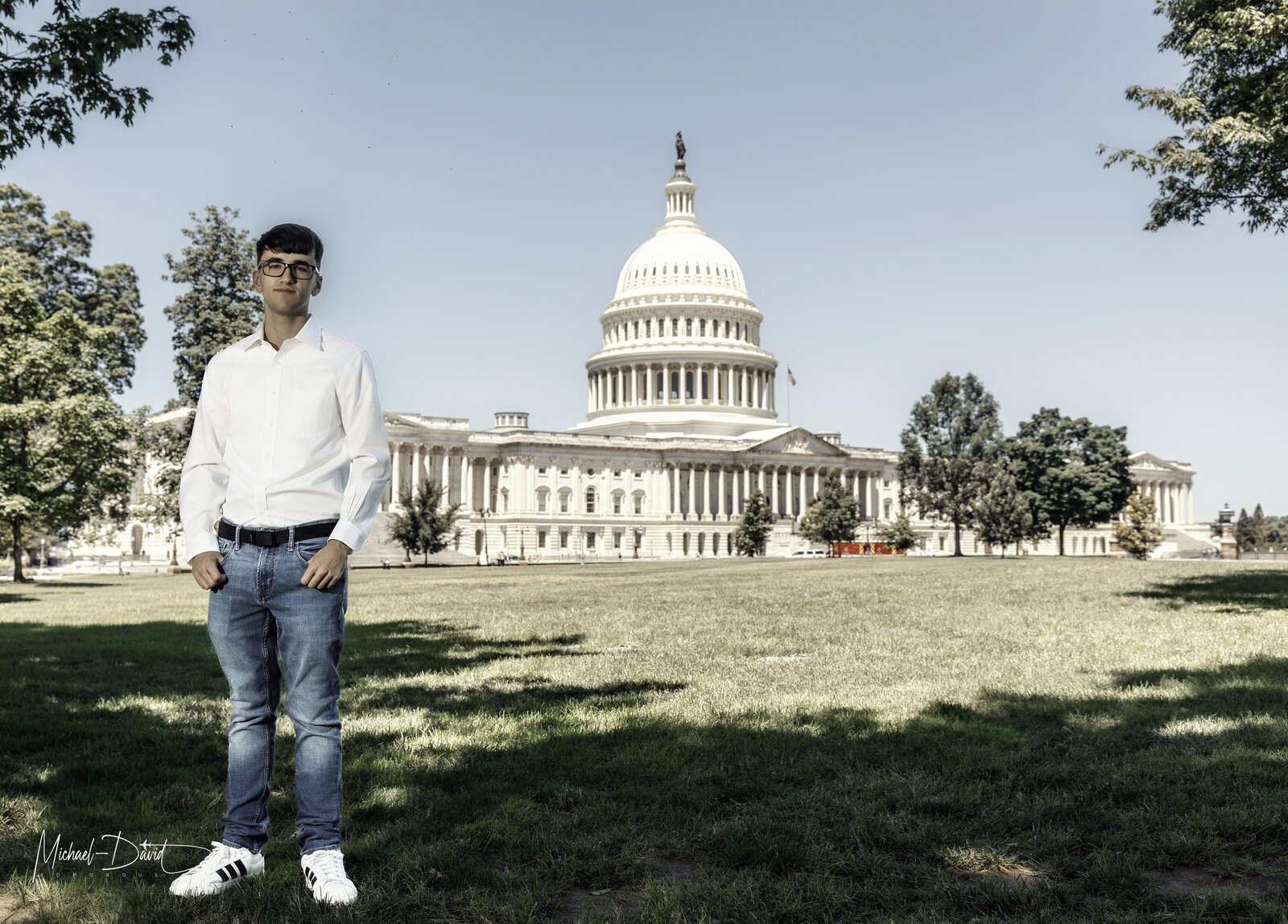 Zach on the Capitol grounds